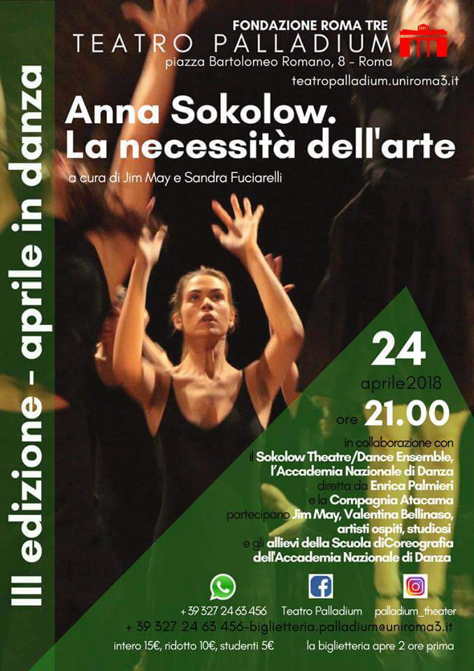 "Anna Sokolow. La necessità dell'arte". 2018